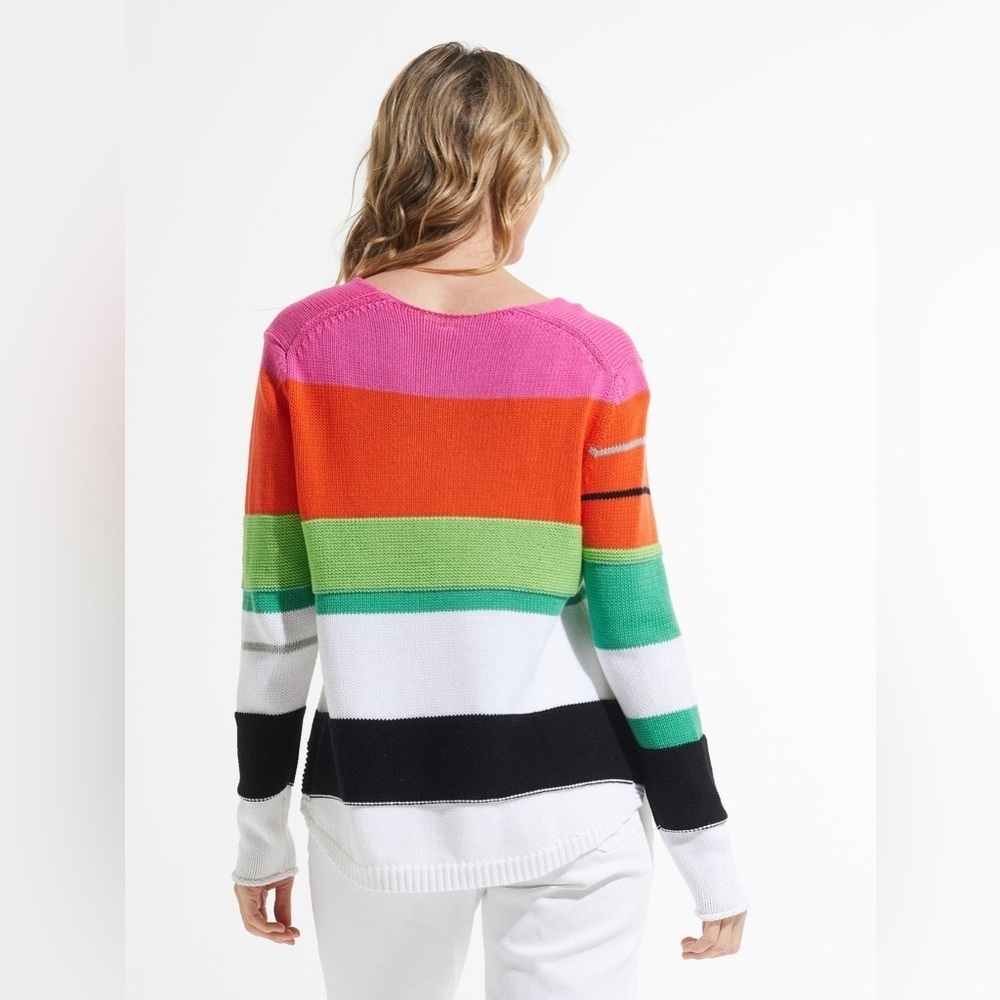 Zaket & Plover chunky cotton v neck sweater sz xs - Picture 3 of 10
